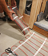 Turn radiant floor heating mat.