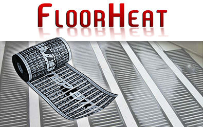 Thinset being spread over the low-voltage FloorHeat STEP element.