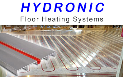 Hydronic floor heating systems.